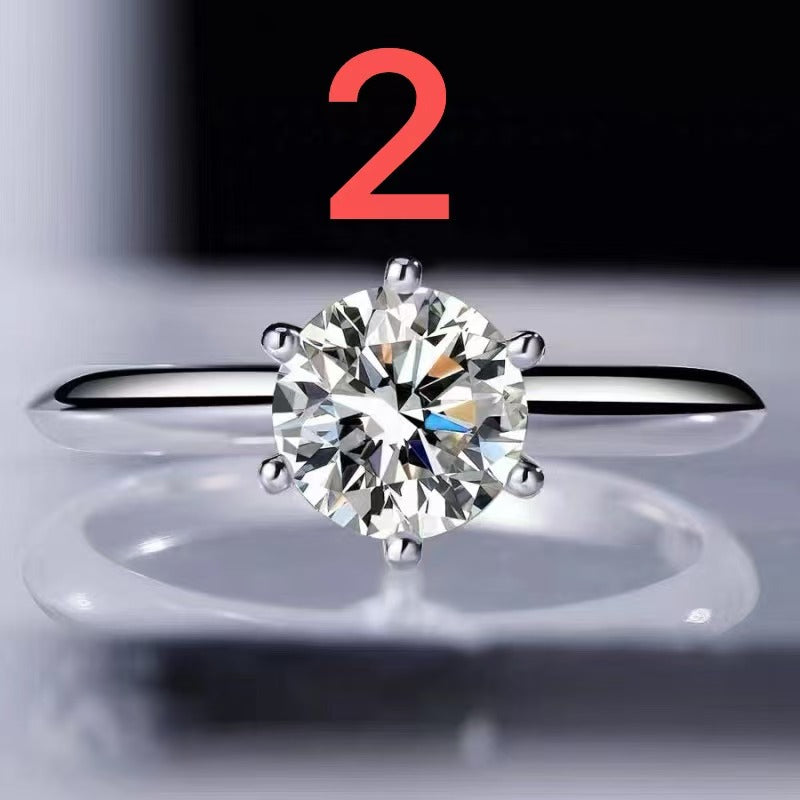 #01 (Ring 1 - 4) 925 Sterling Silver Moissanite rings