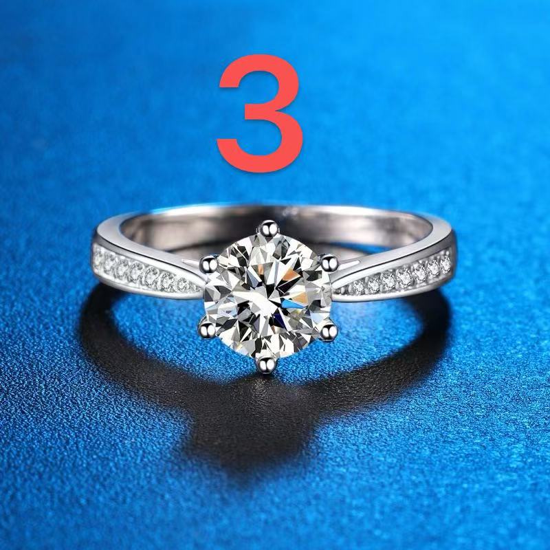 #01 (Ring 1 - 4) 925 Sterling Silver Moissanite rings