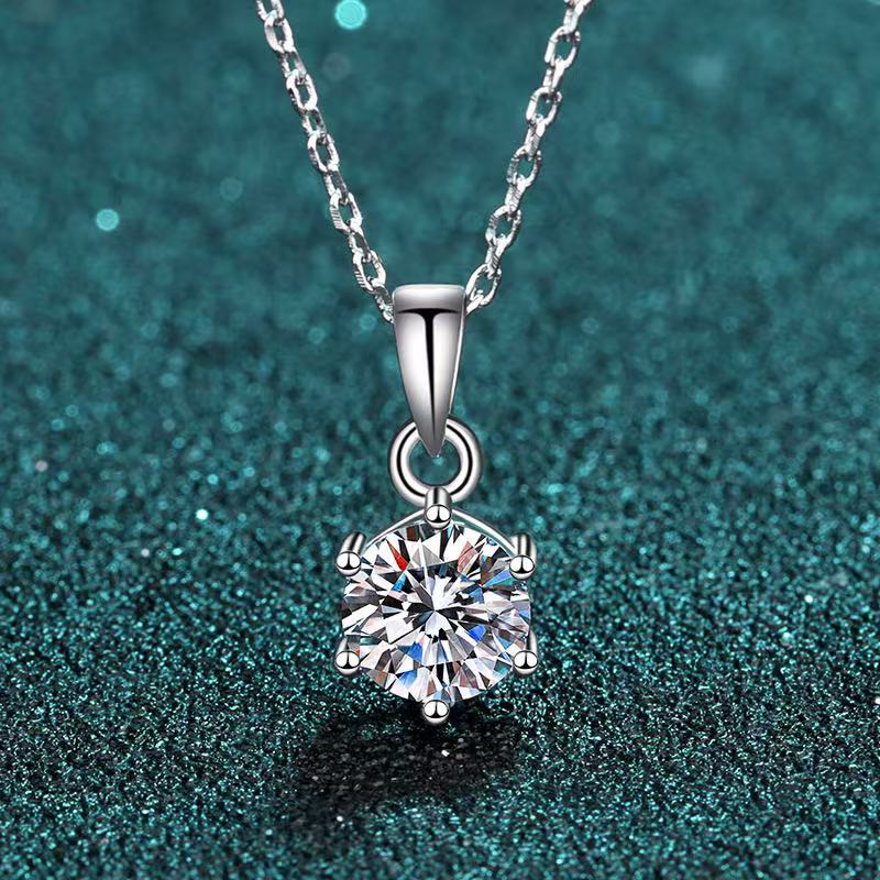 #06 (NECKLACES ) 925 Sterling Silver Moissanite Necklaces