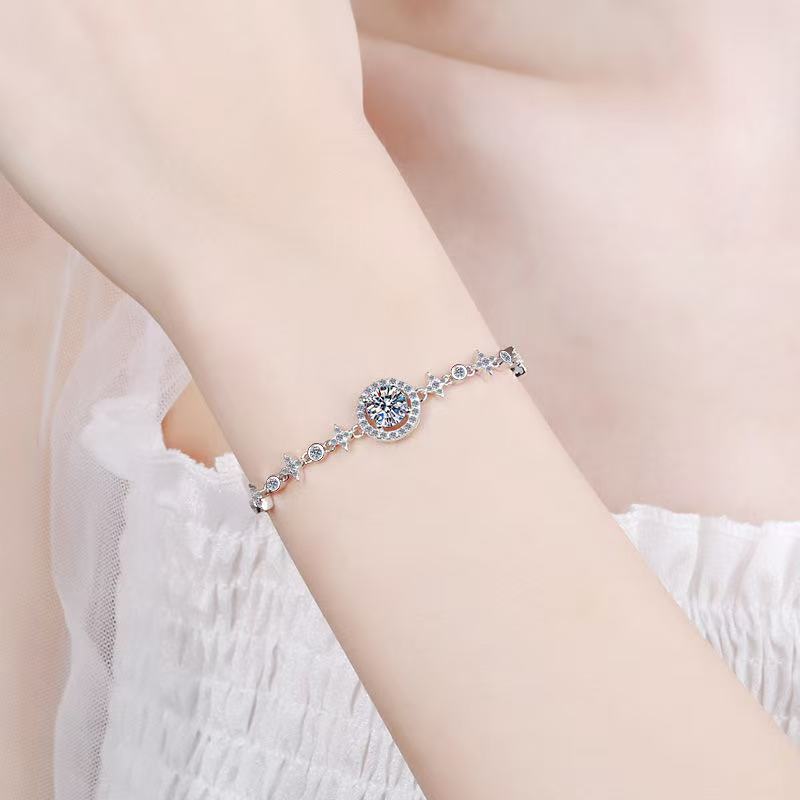 #07 (BRACELET ) 925 Sterling Silver Moissanite Bracelet